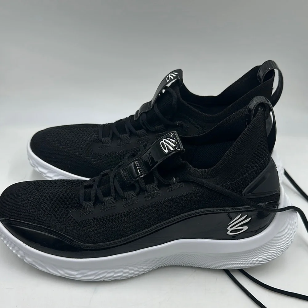 Under Armour Mens UA Team Curry 8 NM Flow Basketball Shoes Black Size 14m 15.5w